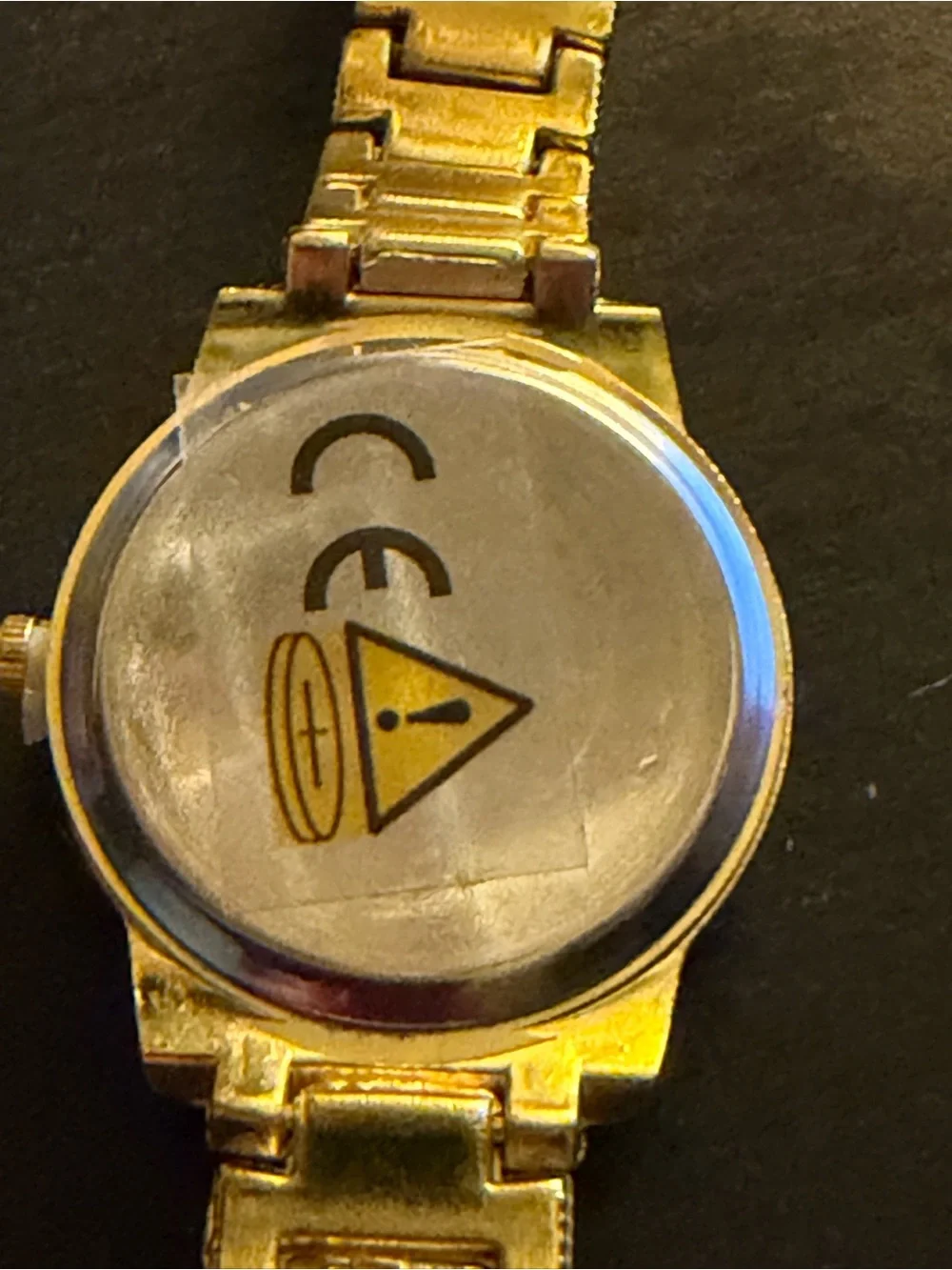 Gold-Tone women’s Iced Watch and Cuban Link Bracelet Set